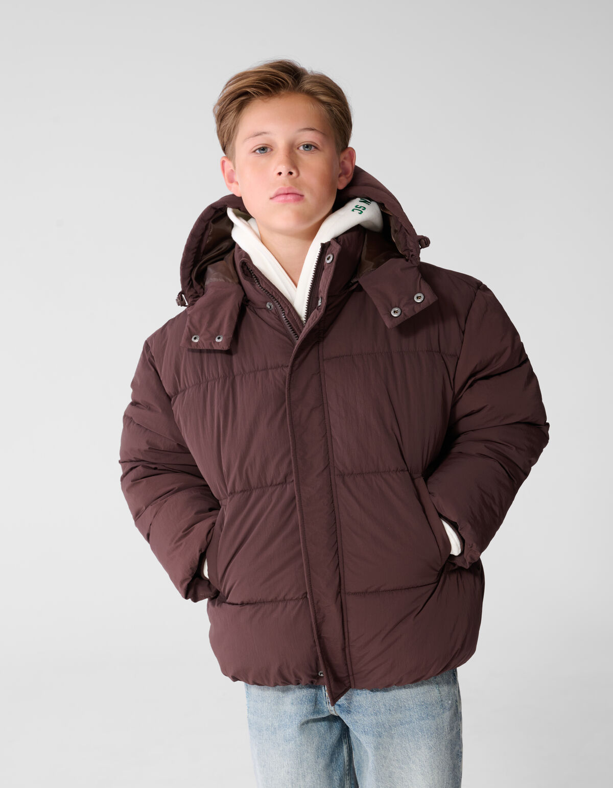 Moderne Steppjacke Dunkelbraun SHOEBY BOYS