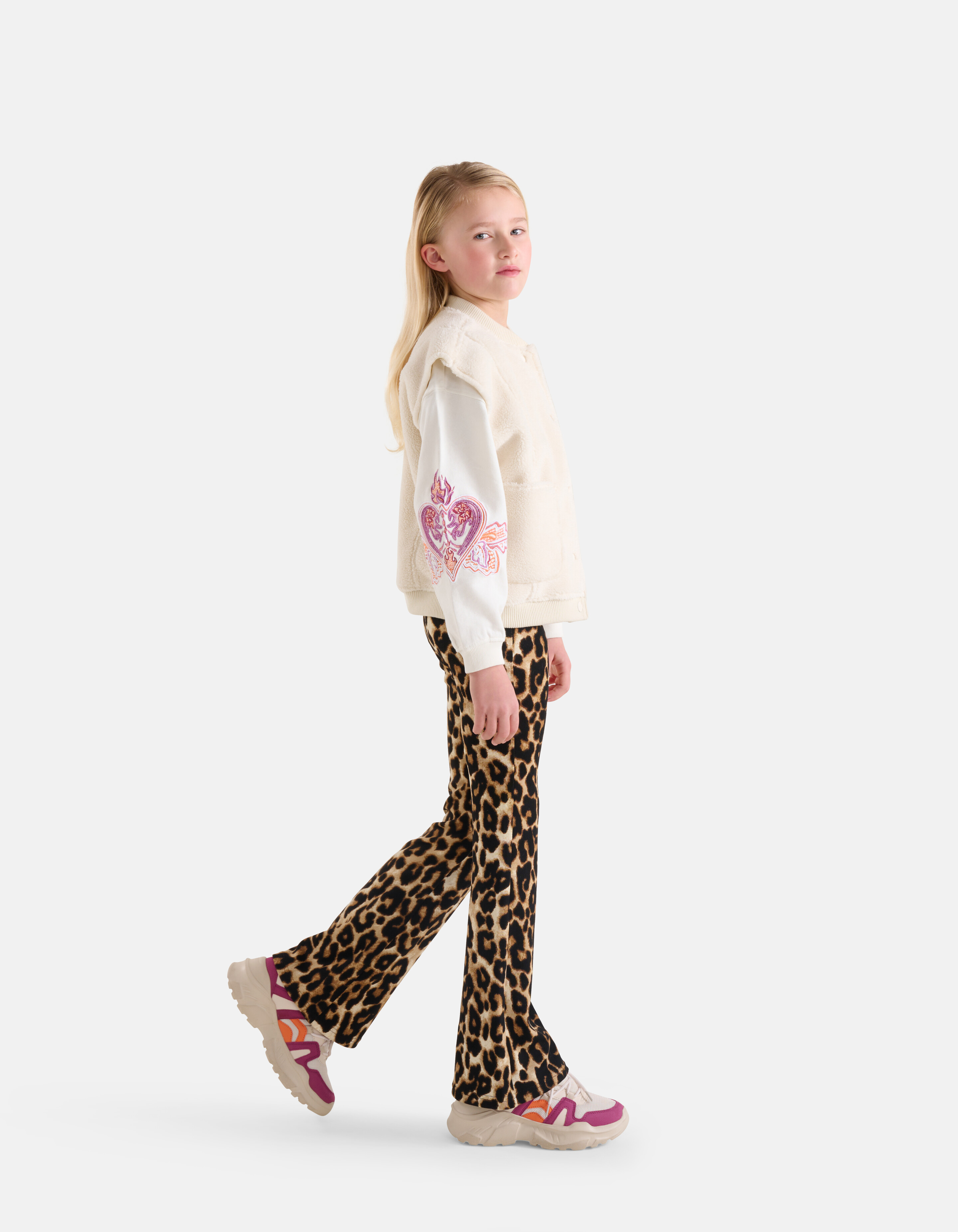 Leopard Rib Legging Braun SHOEBY GIRLS