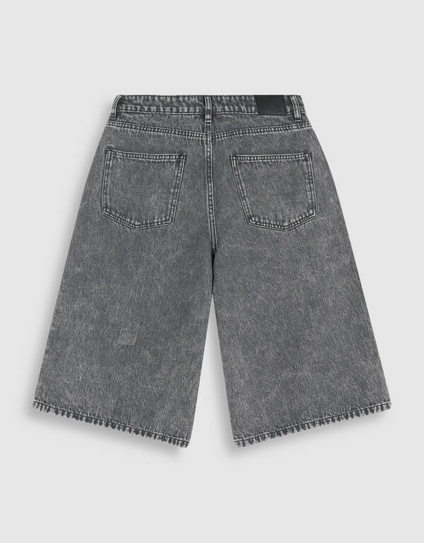 Nietenbesetzte Jeans-Shorts Grau SHOEBY WOMEN