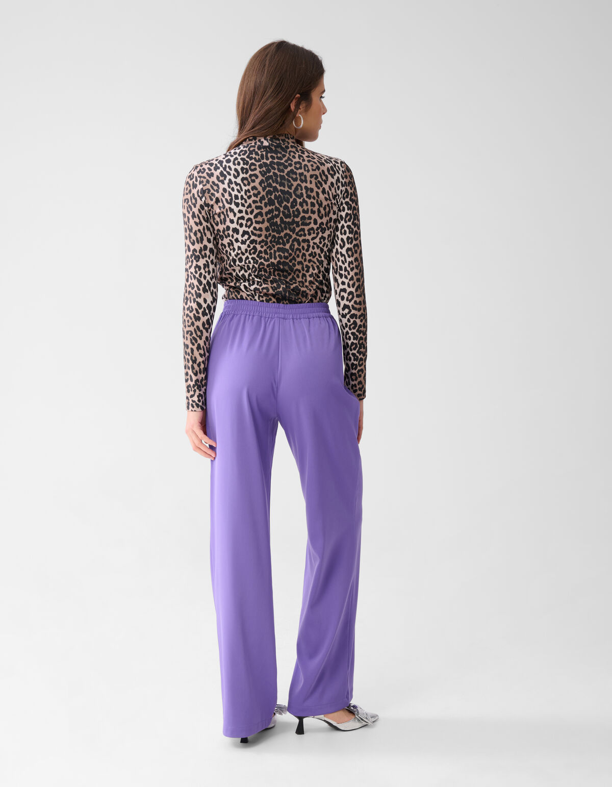 Basic Hose mit weitem Bein Lila SHOEBY WOMEN