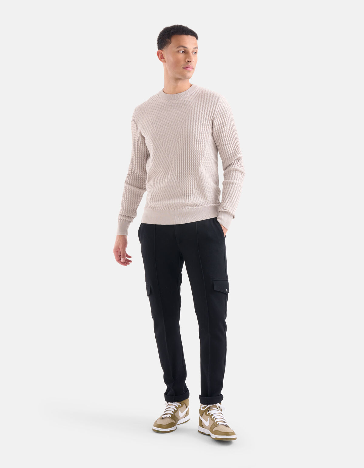 Gestreifter Pullover Hellgrau SHOEBY MEN