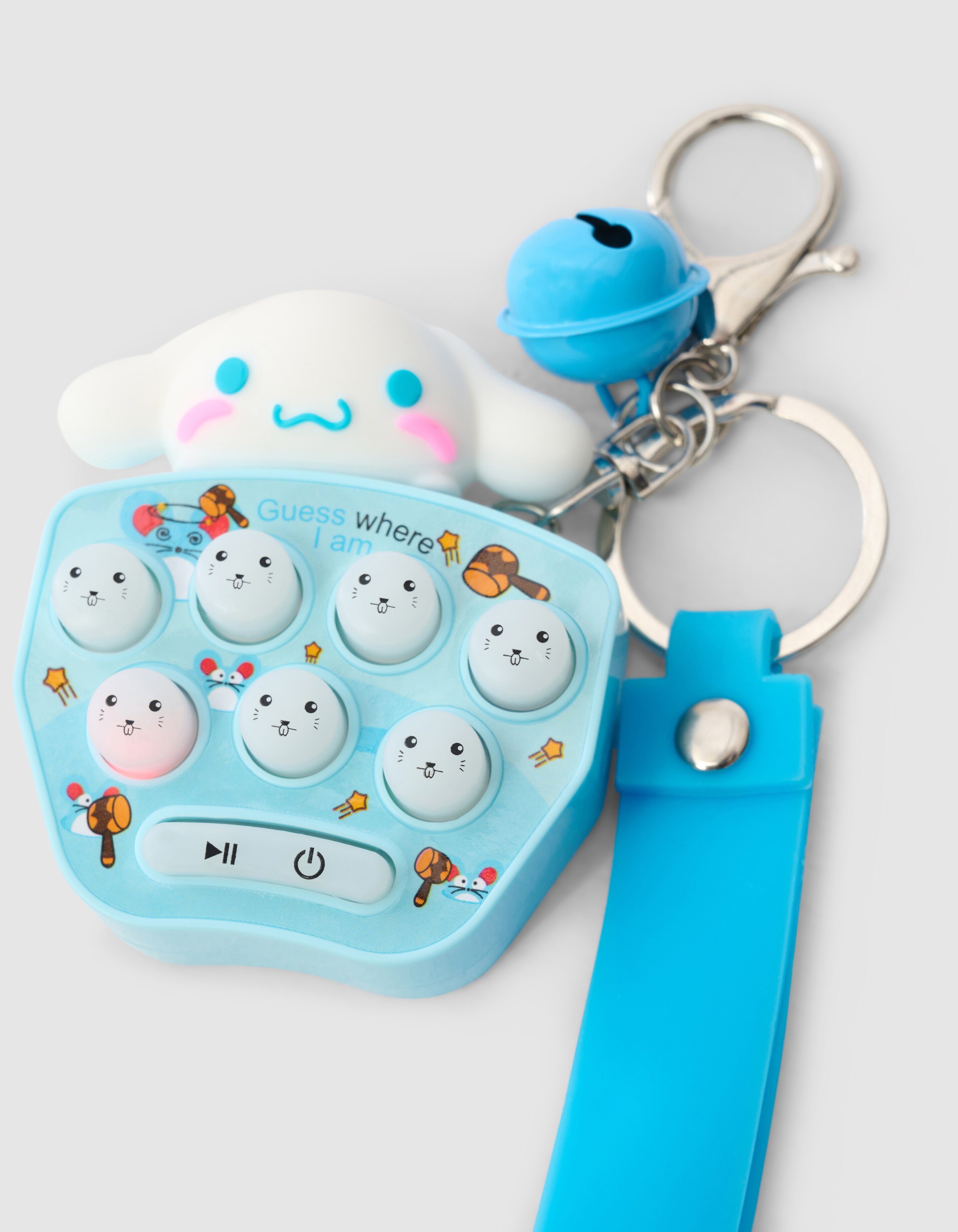 Happy Button Schl&uuml;sselanh&auml;nger Blau SHOEBY ACCESSOIRES