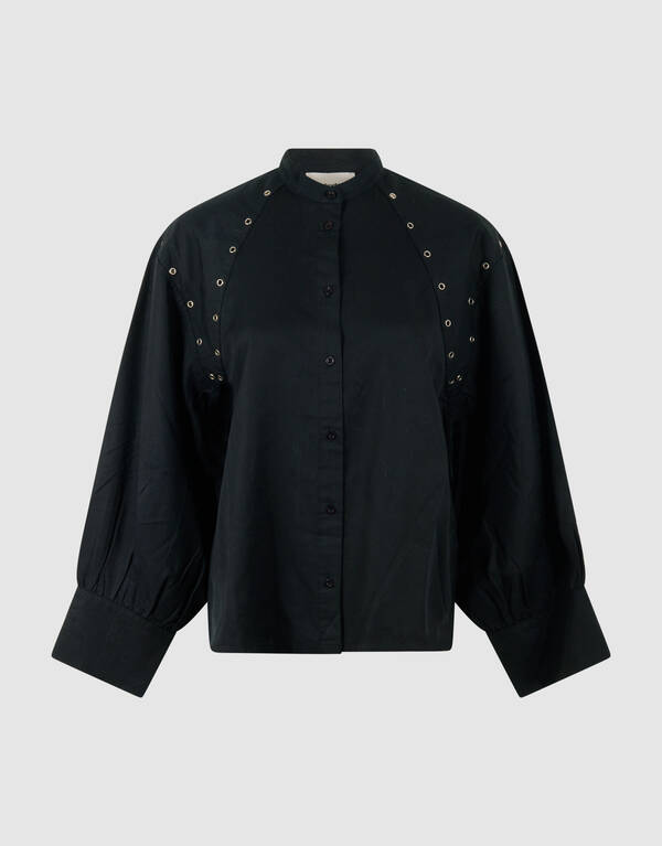 Eyelet Bluse Schwarz SHOEBY WOMEN