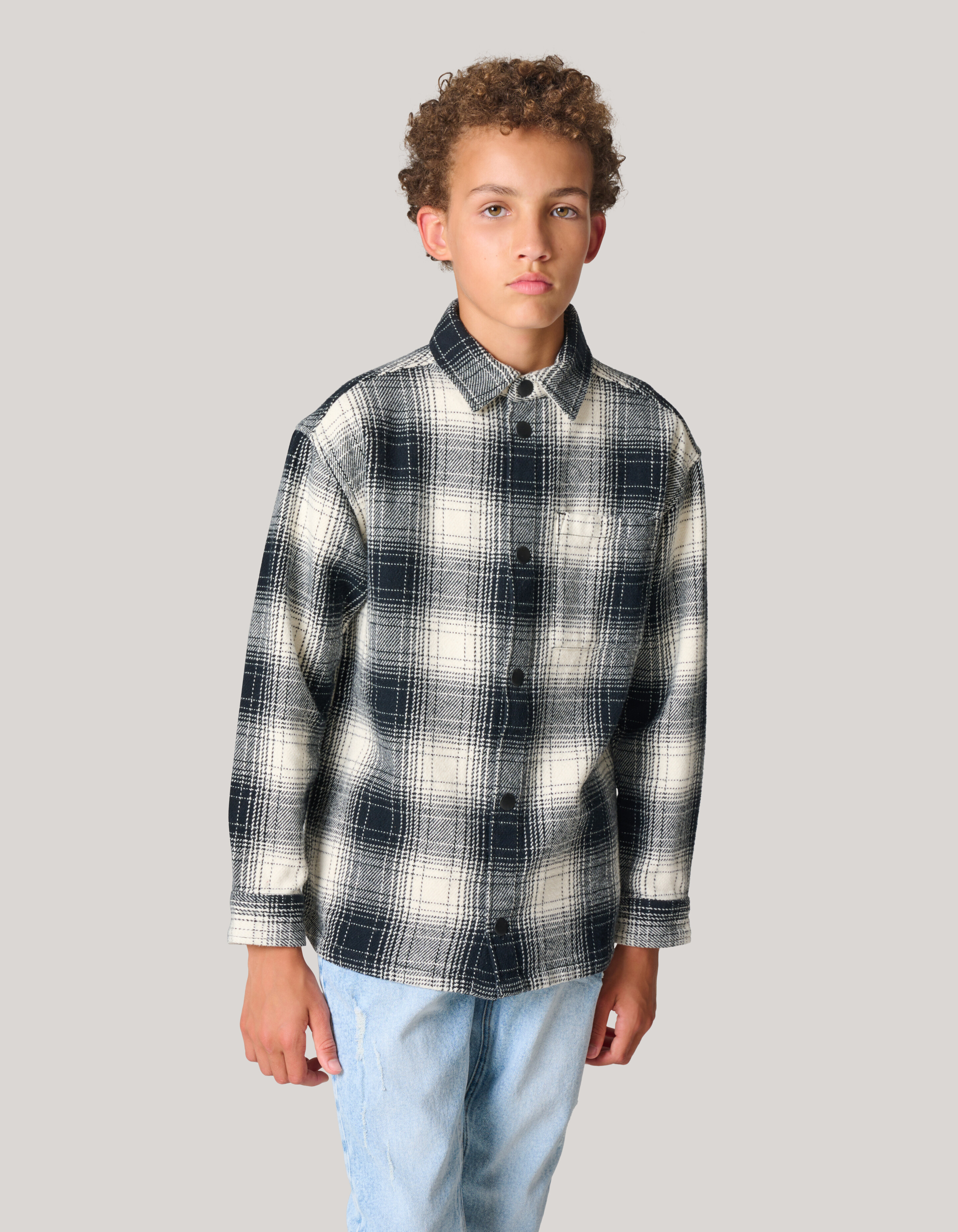 Geblockte Jacke schwarz/off-weiß SHOEBY BOYS