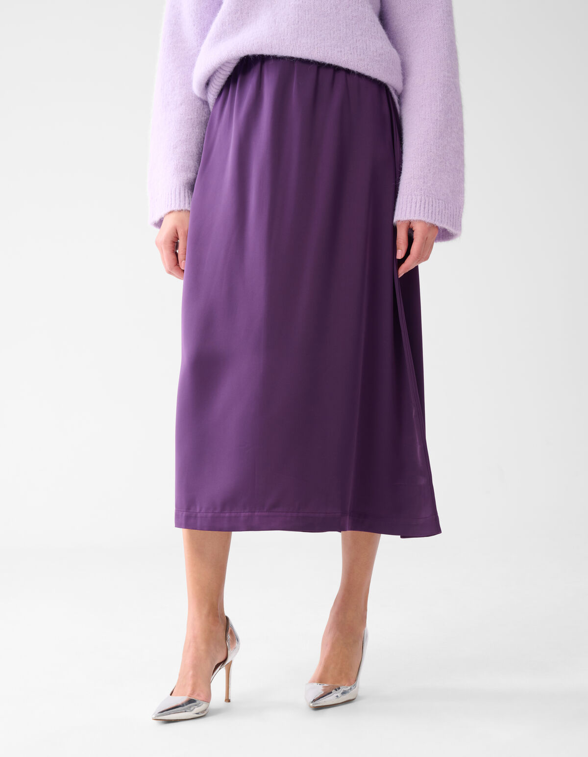 Satin Maxirock Dunkel Lila SHOEBY WOMEN