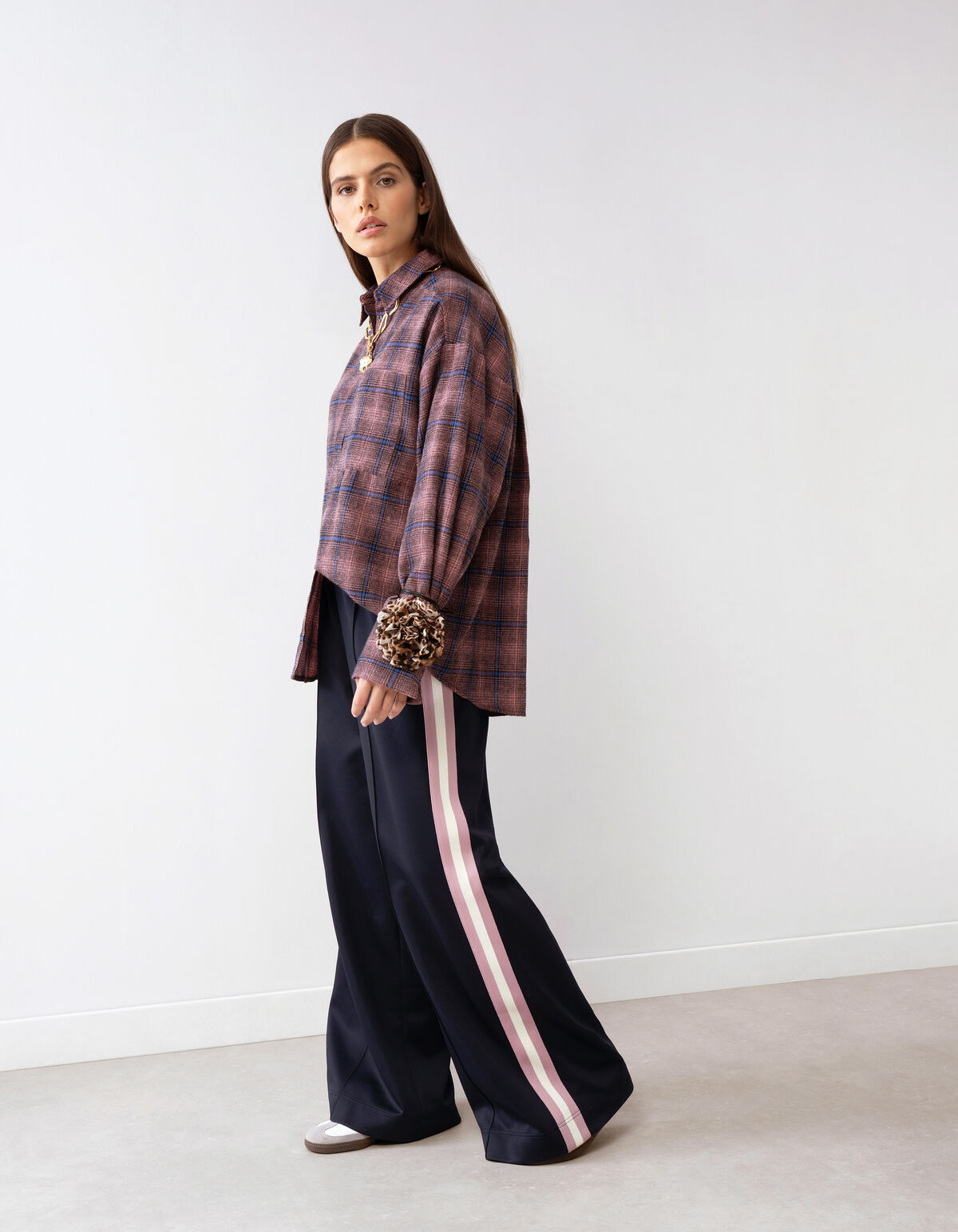 Karierte Bluse Rosa SHOEBY WOMEN