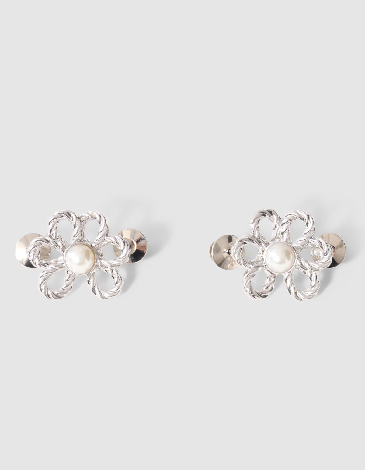 Flower Jeans-Ansteckpins Silber SHOEBY ACCESSOIRES