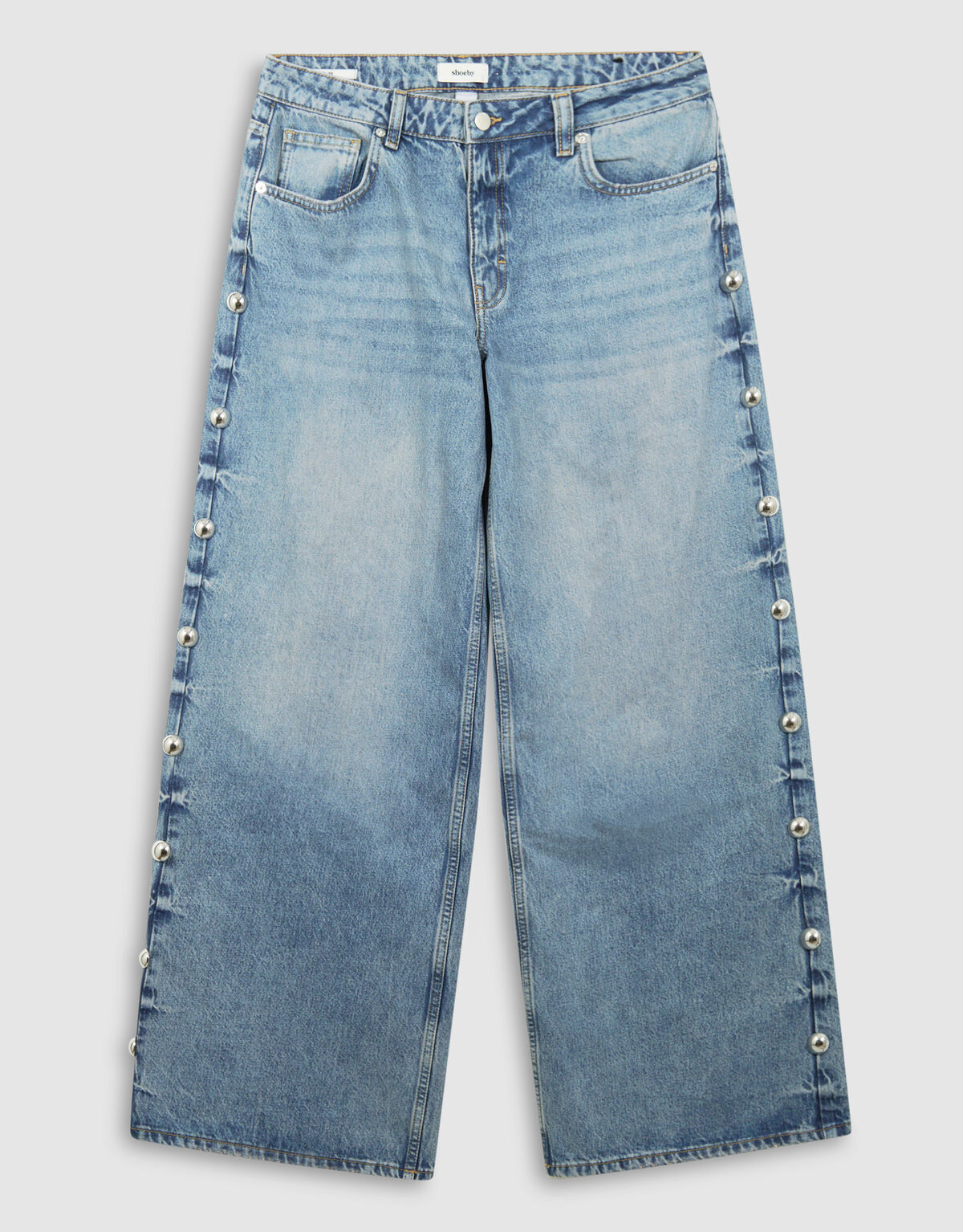 Big Stud Wide Leg Fit Jeans Mediumstone SHOEBY WOMEN