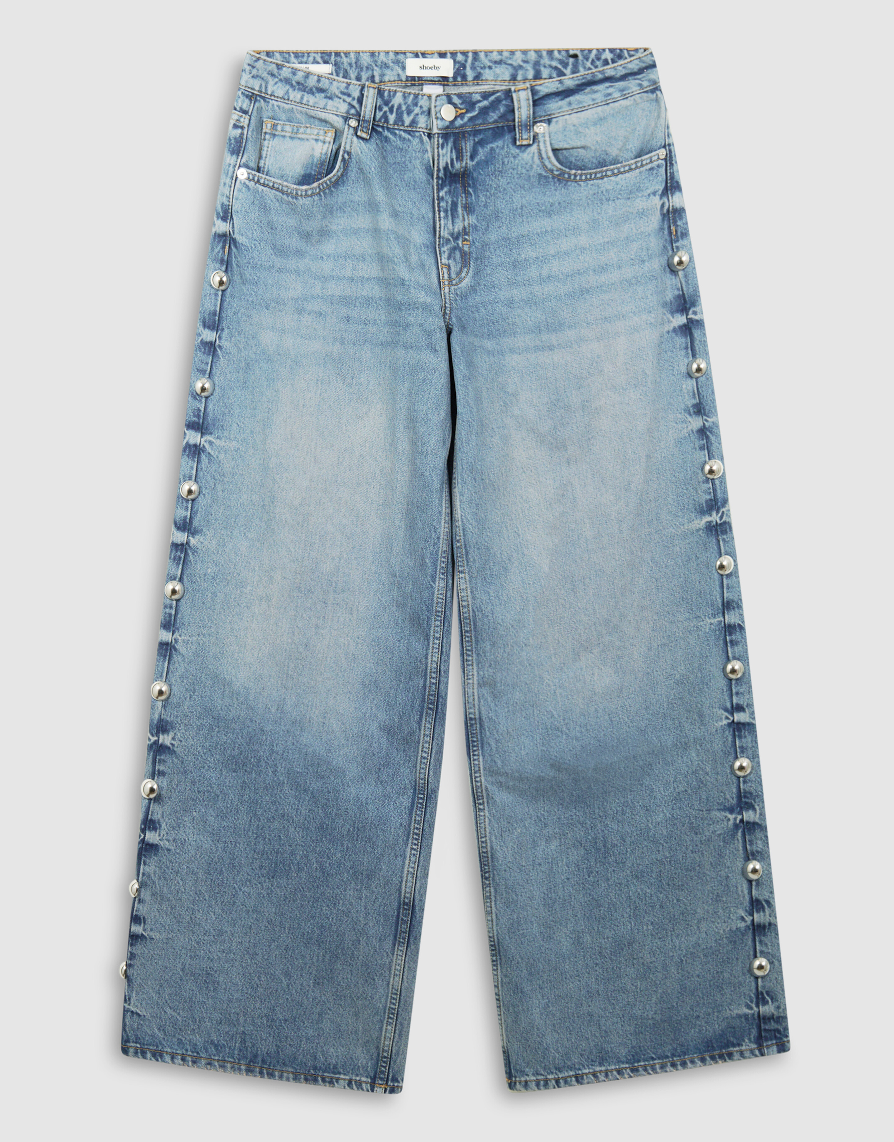 Big Stud Wide Leg Fit Jeans Mediumstone SHOEBY WOMEN