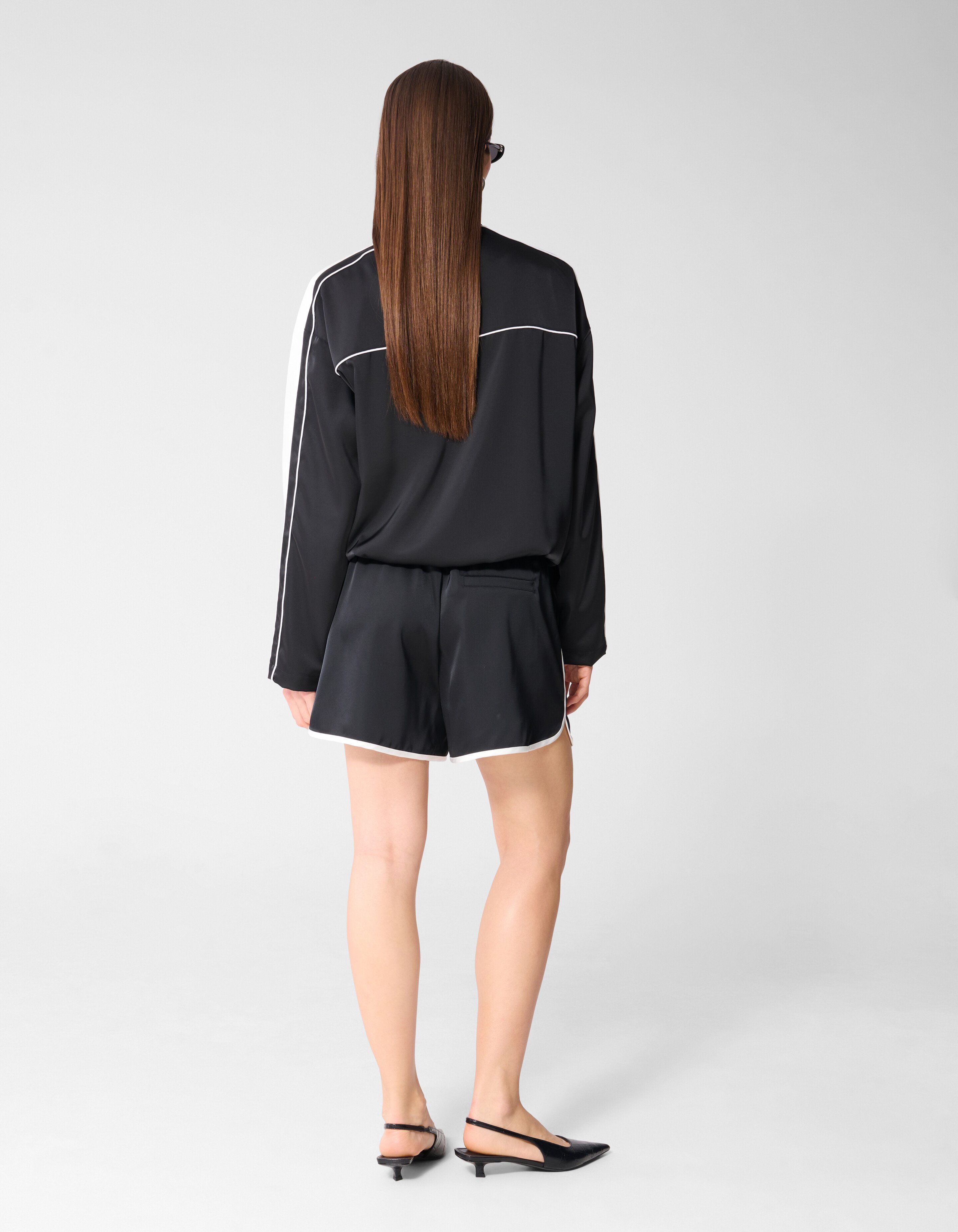 Satin Shorts Schwarz von Monica SHOEBY WOMEN