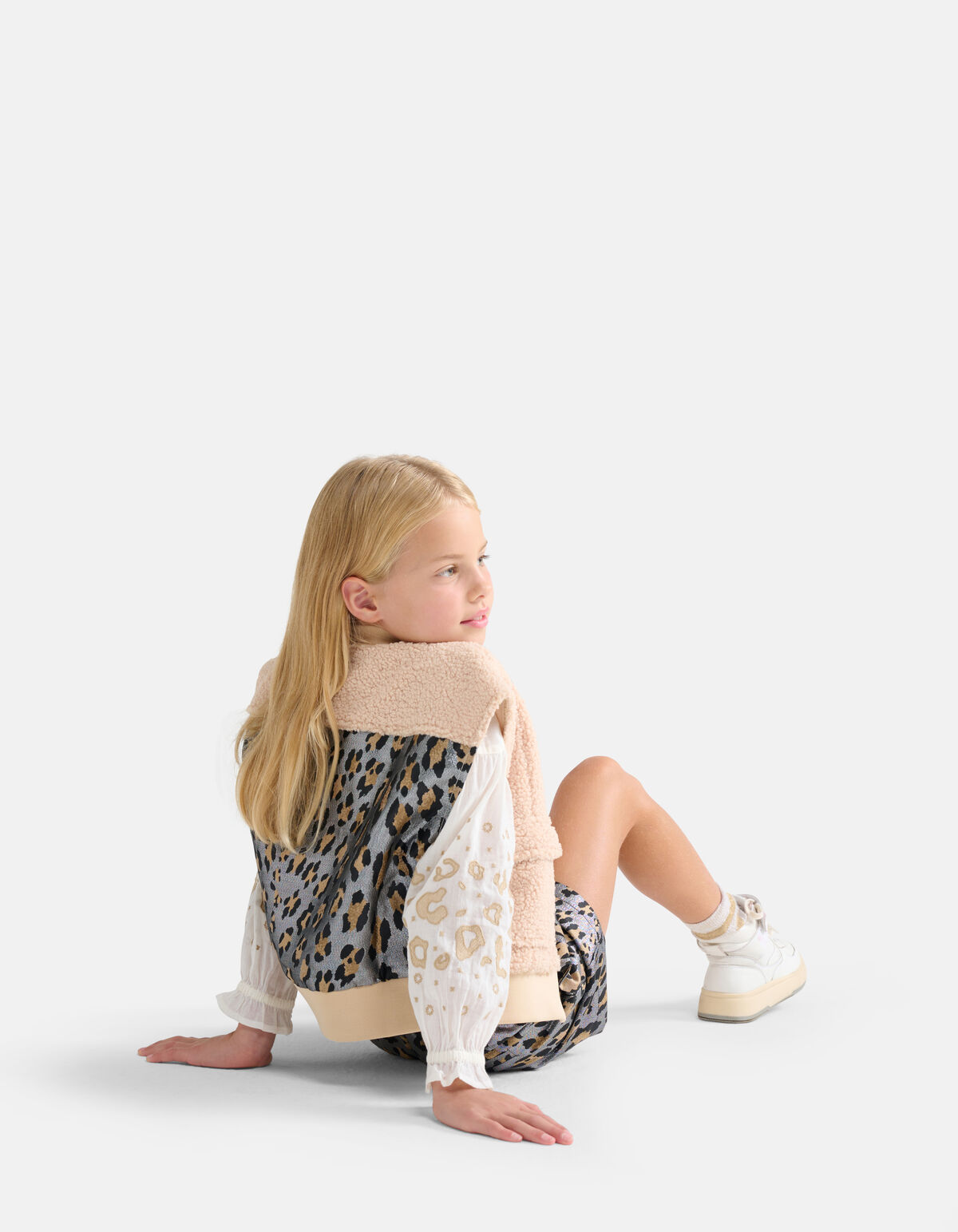 Teddyweste mit Leopardenmuster Off White SHOEBY GIRLS