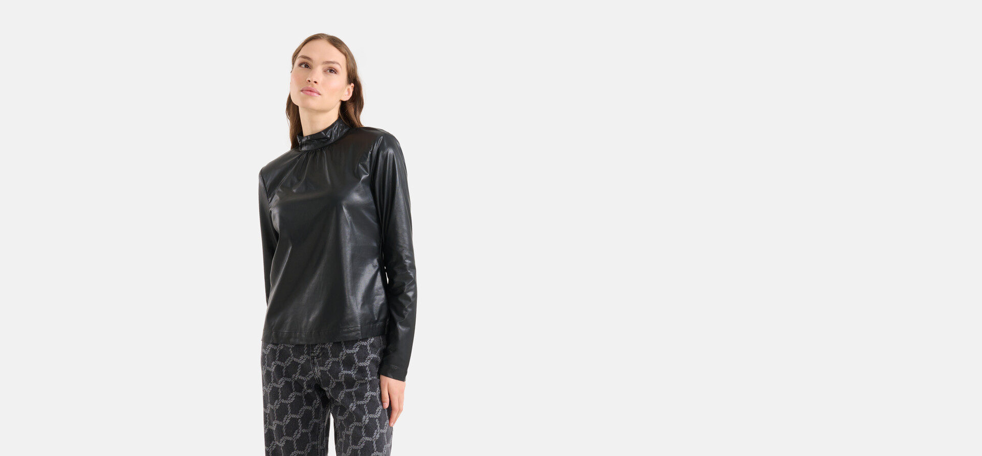 Vegan Leren Top Zwart SHOEBY WOMEN