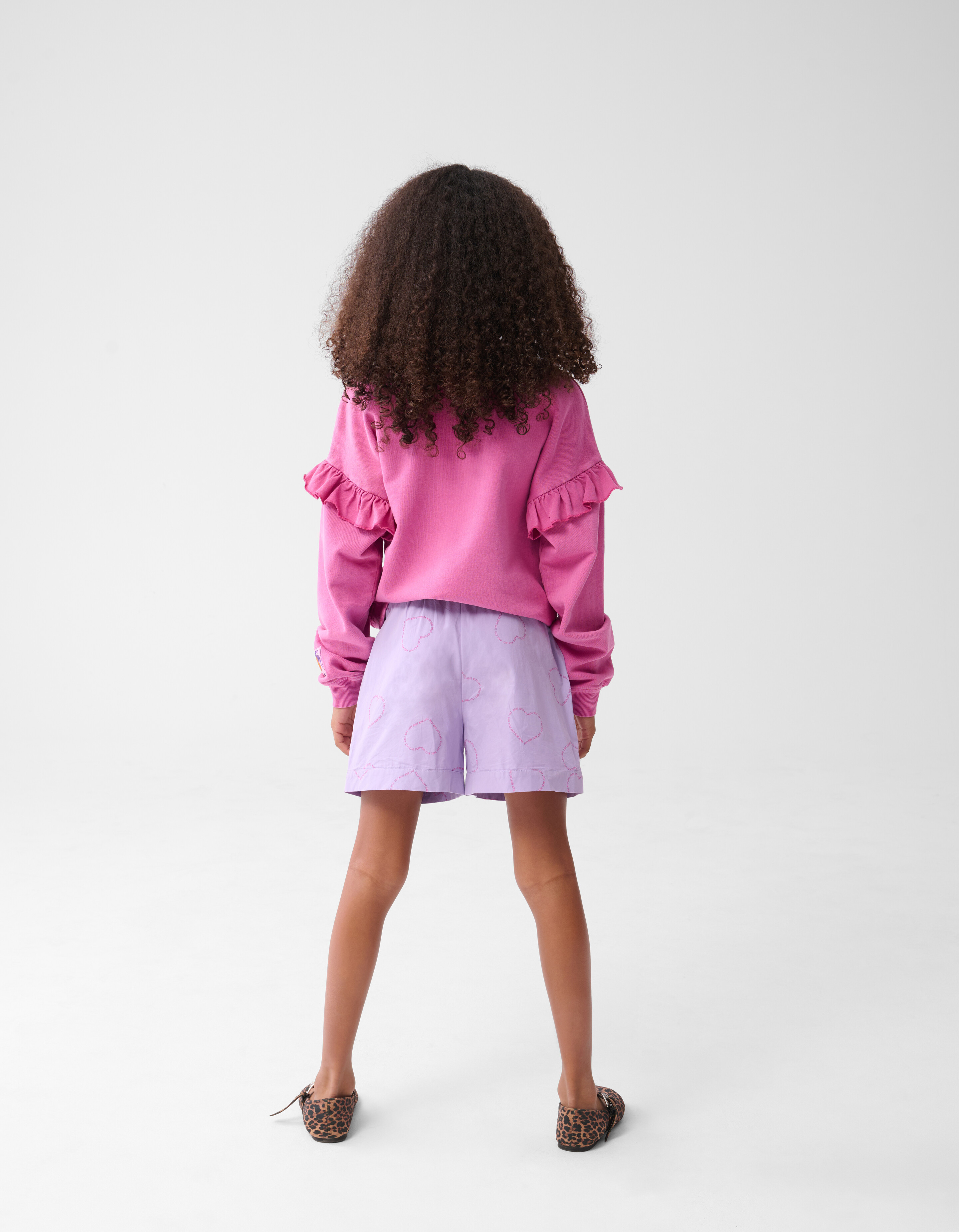 Printed Tape Short Light Purple SHOEBY GIRLS