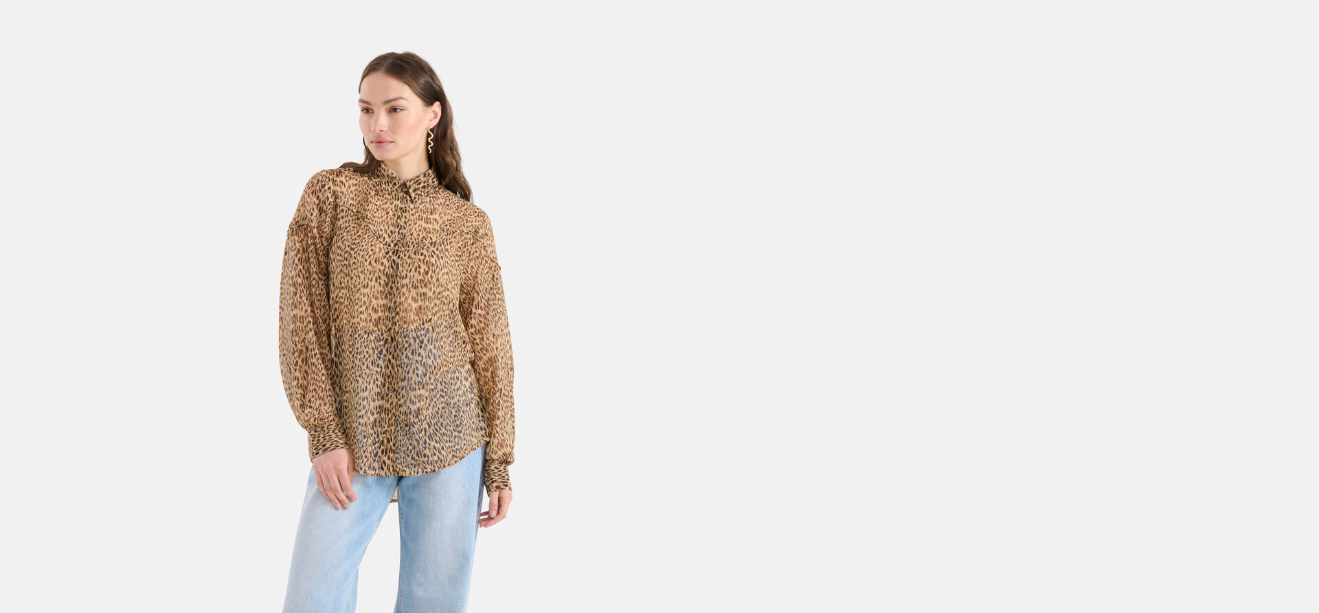 Gepardenbluse Braun SHOEBY WOMEN
