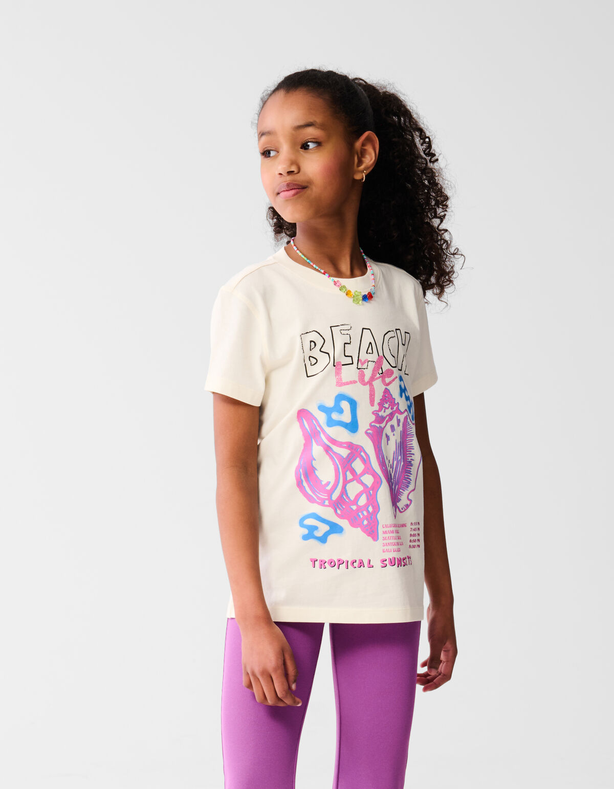 Strand Artwork T-shirt Off White SHOEBY GIRLS