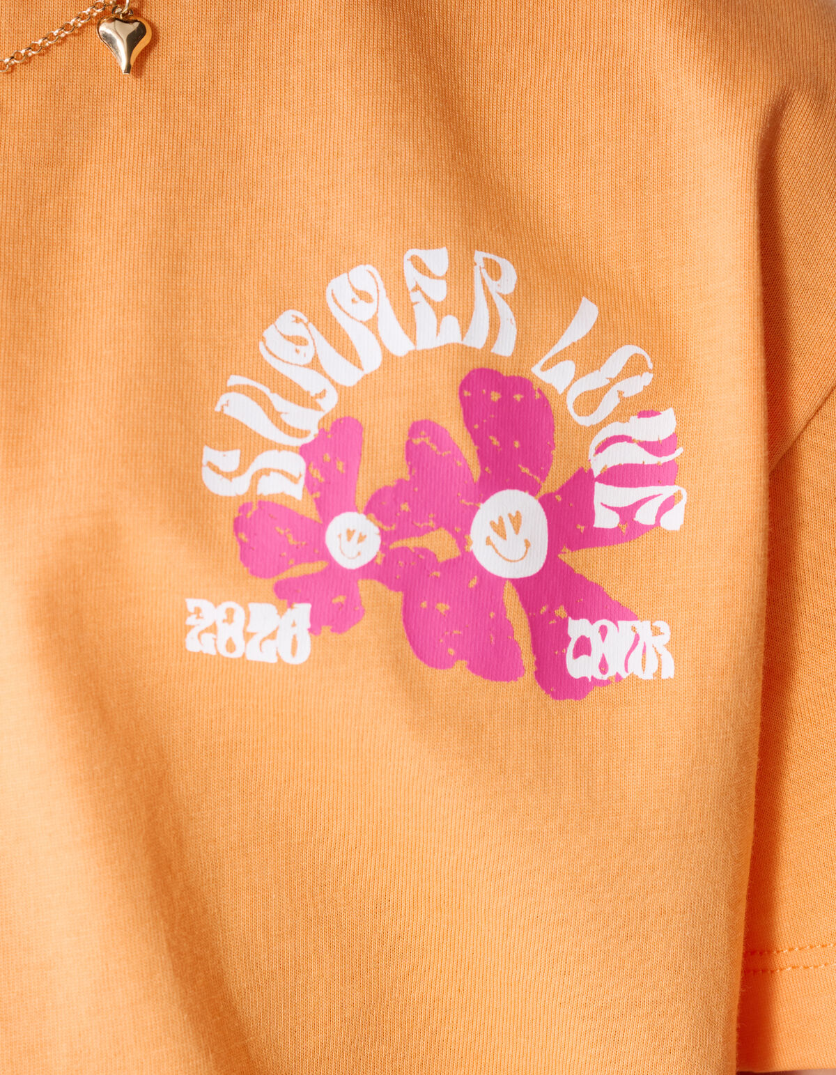 Summer Love T-Shirt Orange SHOEBY GIRLS