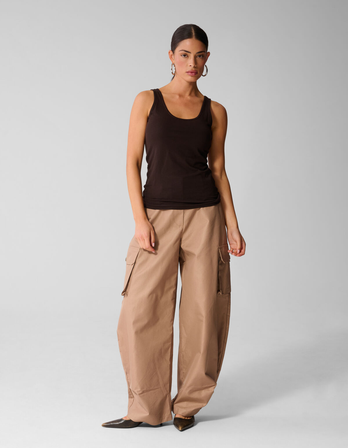 Basis Tanktop Donkerbruin SHOEBY WOMEN