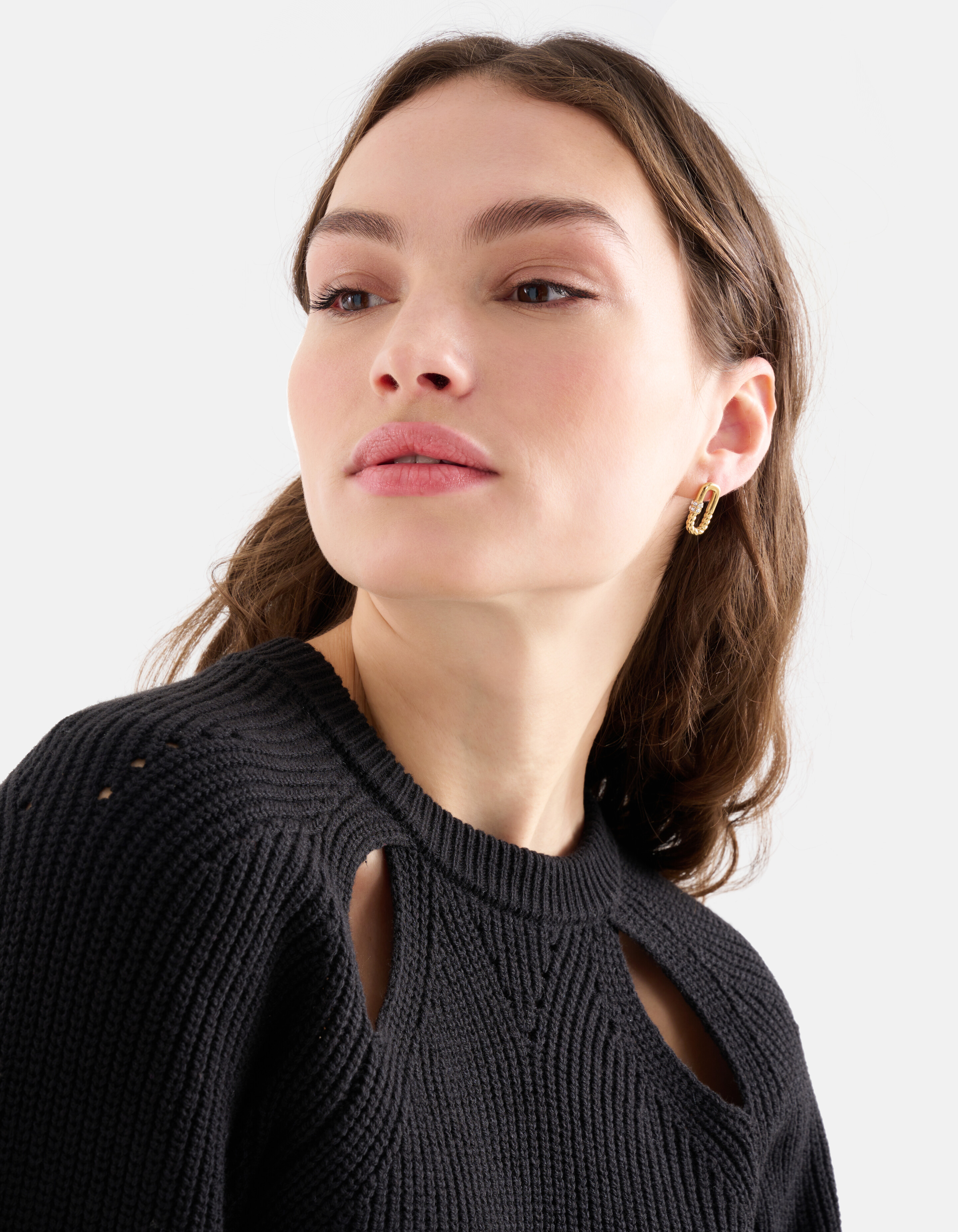 Quadratische Pin-Ohrringe Gold SHOEBY ACCESSOIRES