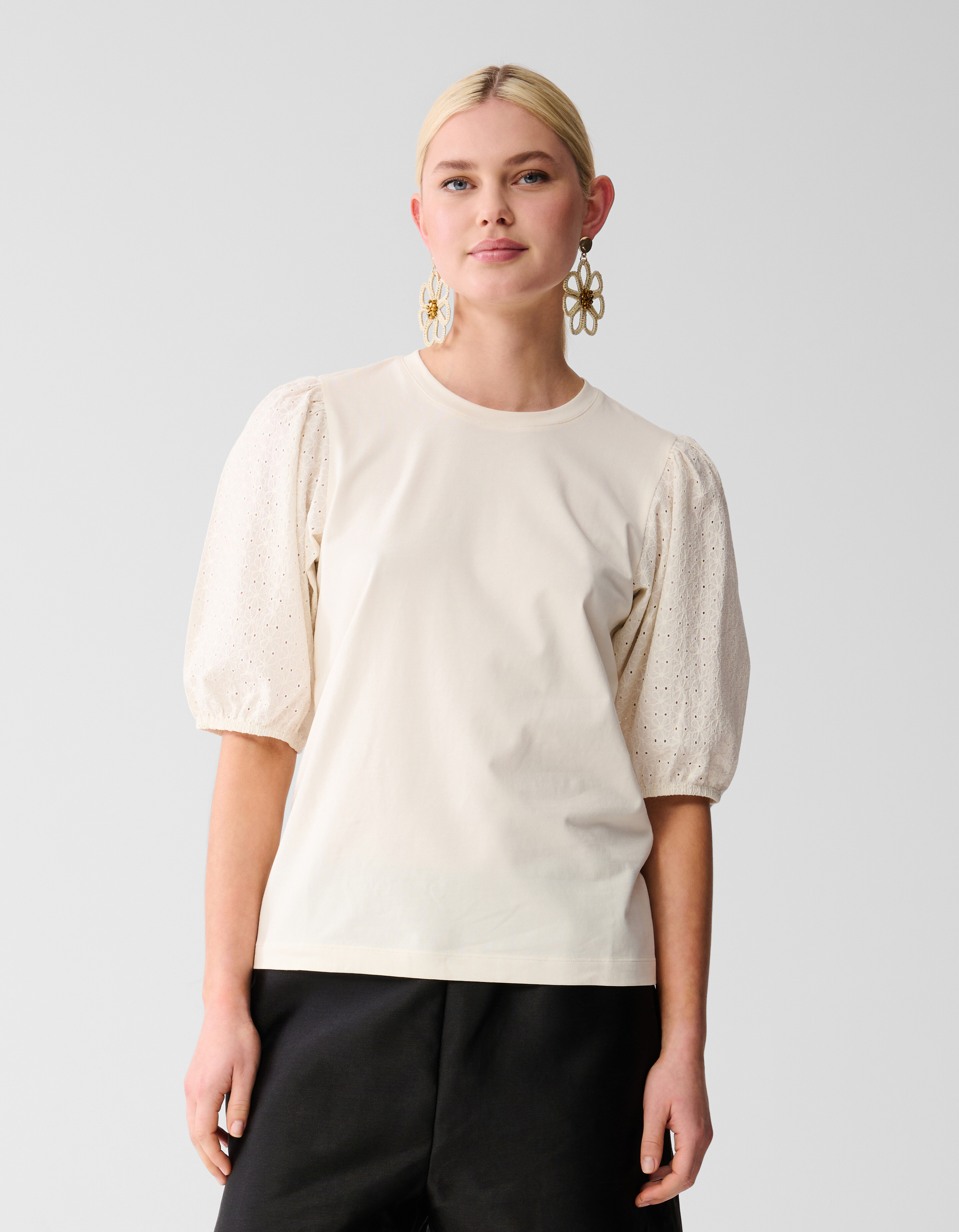 Besticktes Top Off White SHOEBY WOMEN