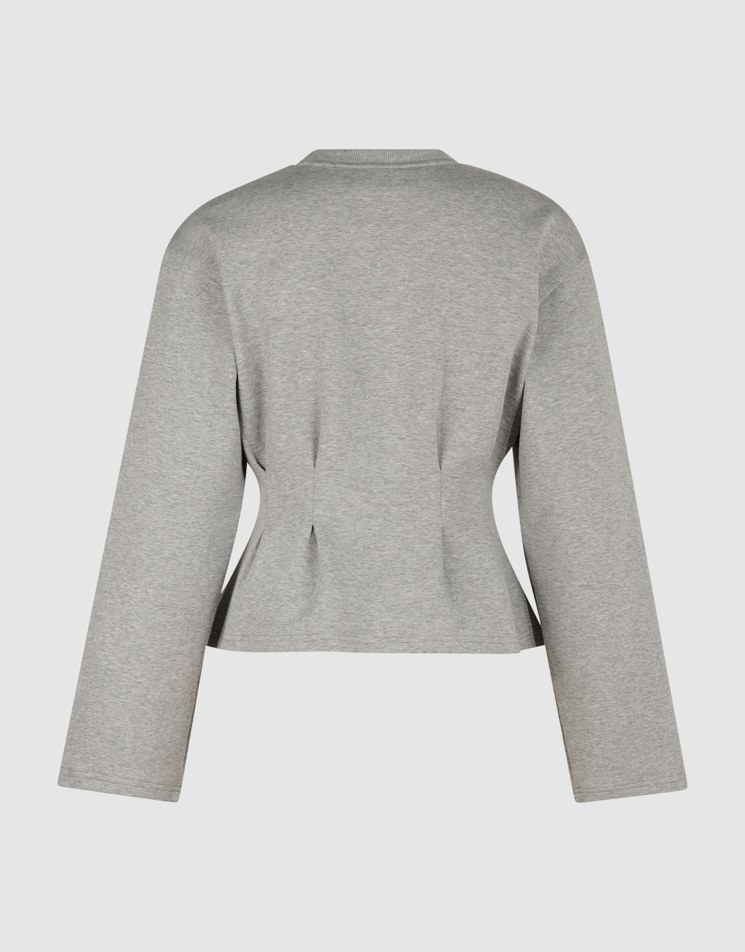 Peplum-Scuba-Langarmshirt Hellgrau SHOEBY WOMEN