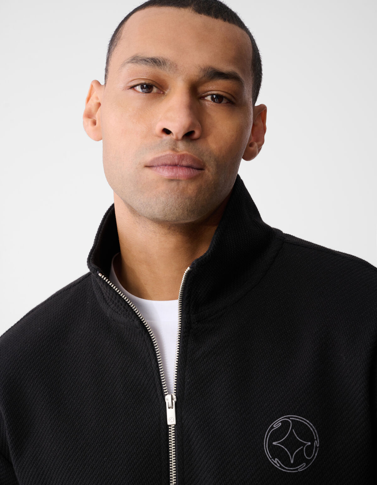 Pullover mit halbem Rei&szlig;verschluss  K&ouml;pergewebe Sc SHOEBY MEN