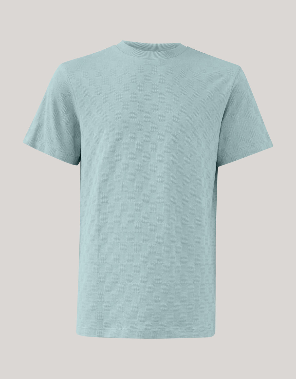 Blocktextur-T-Shirt Hellgrau SHOEBY MEN