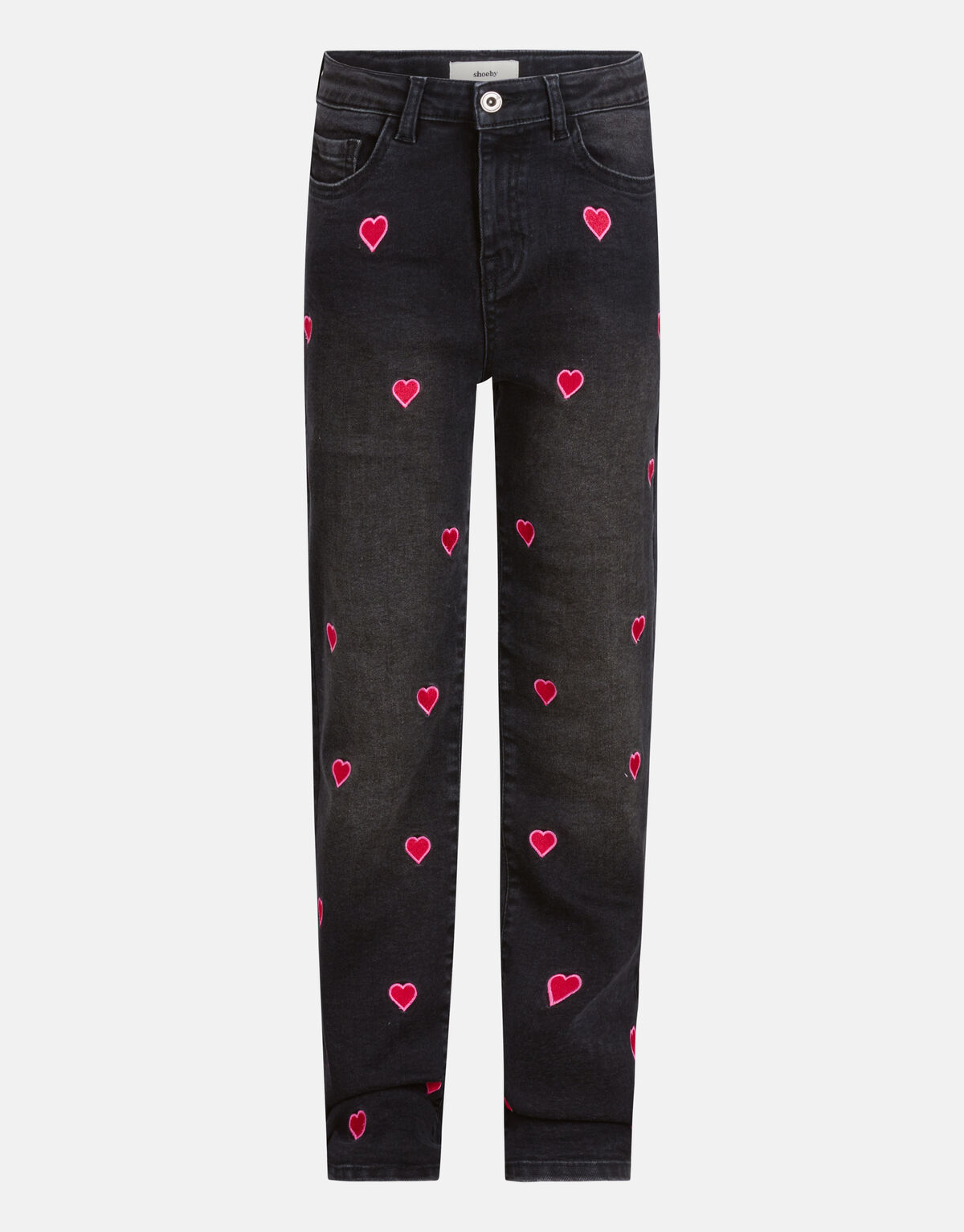 Heart Wide Leg Jeans Schwarz SHOEBY GIRLS