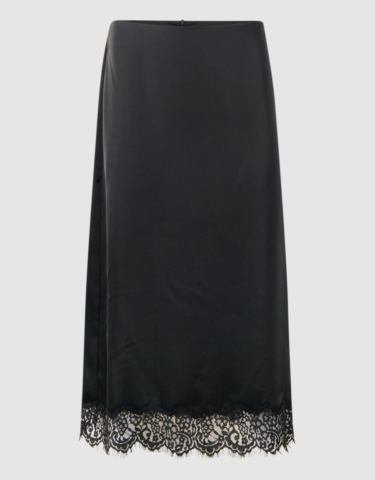 Kante Satin Maxi Rock Schwarz SHOEBY WOMEN