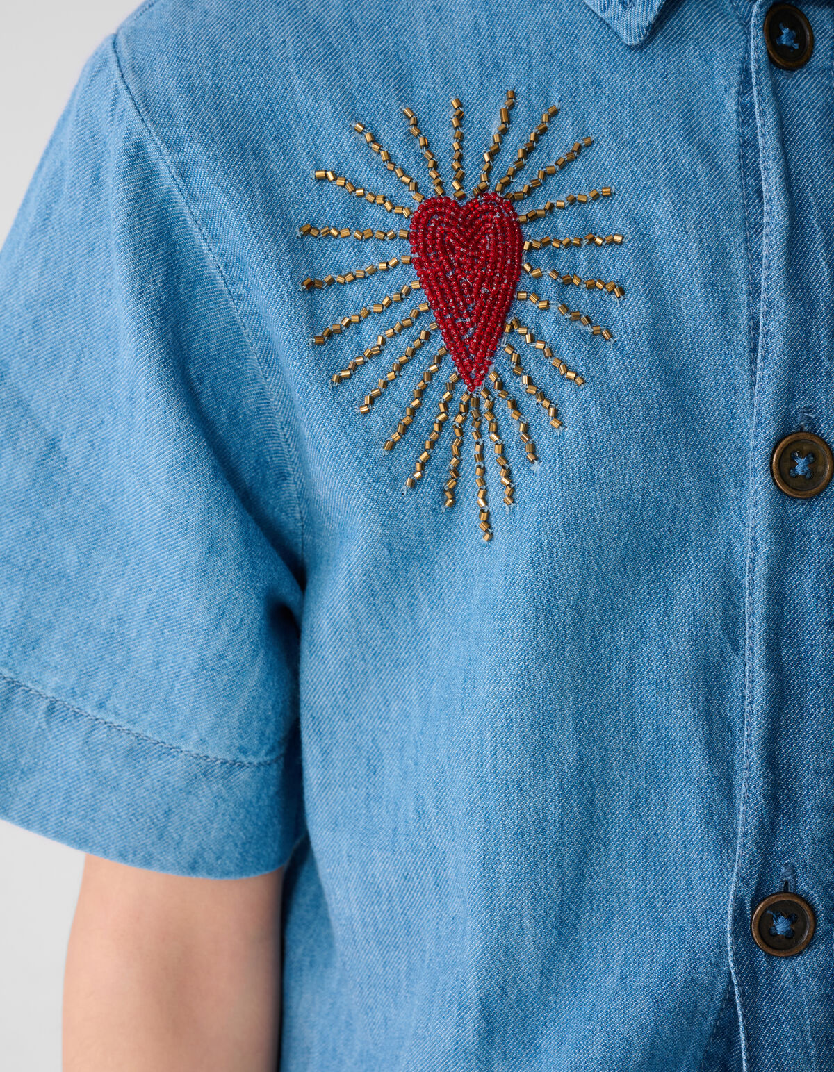 Heart Denim Jumpshort Hellblau SHOEBY GIRLS