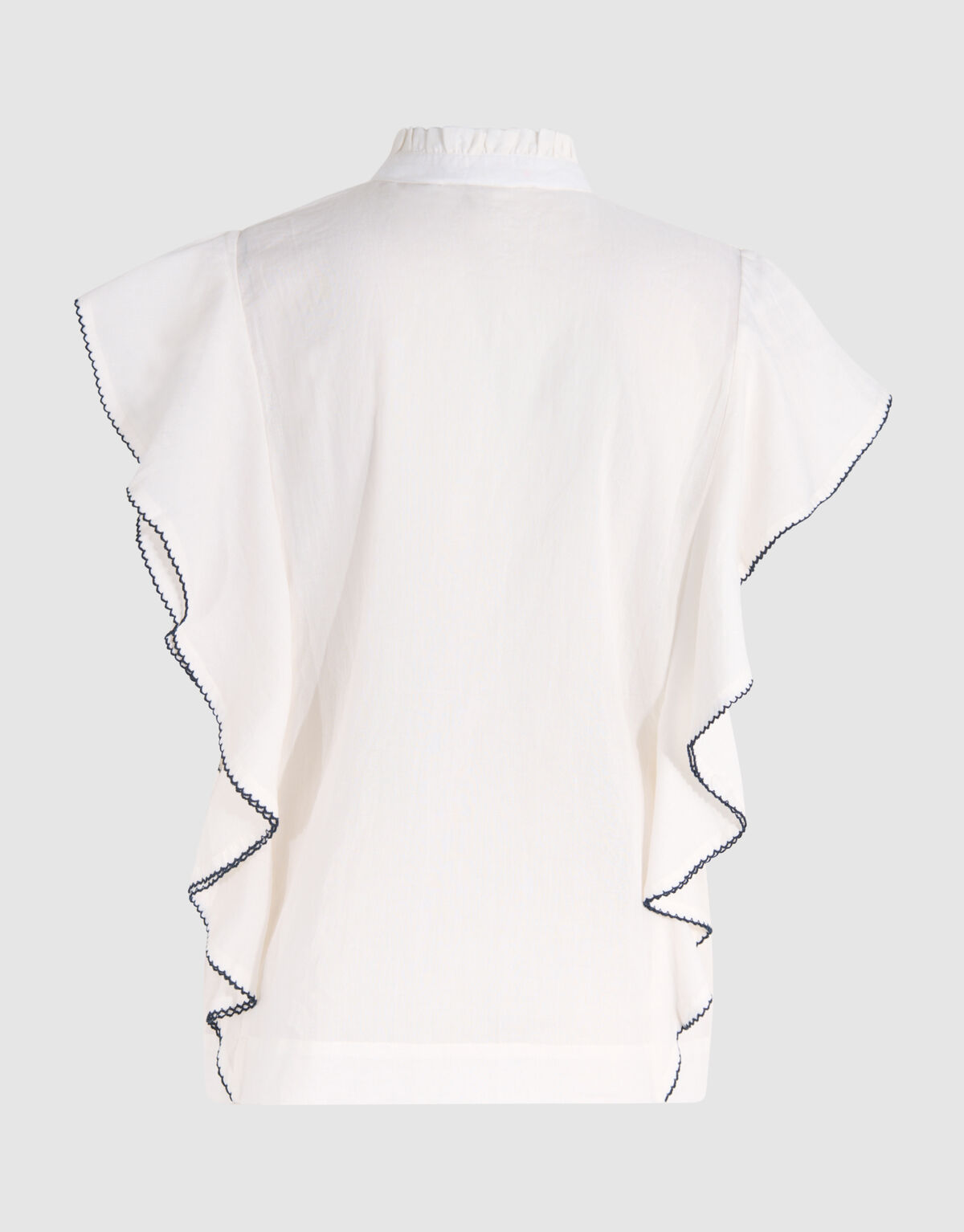 Pintuck-Rüschen-Top Off White SHOEBY WOMEN