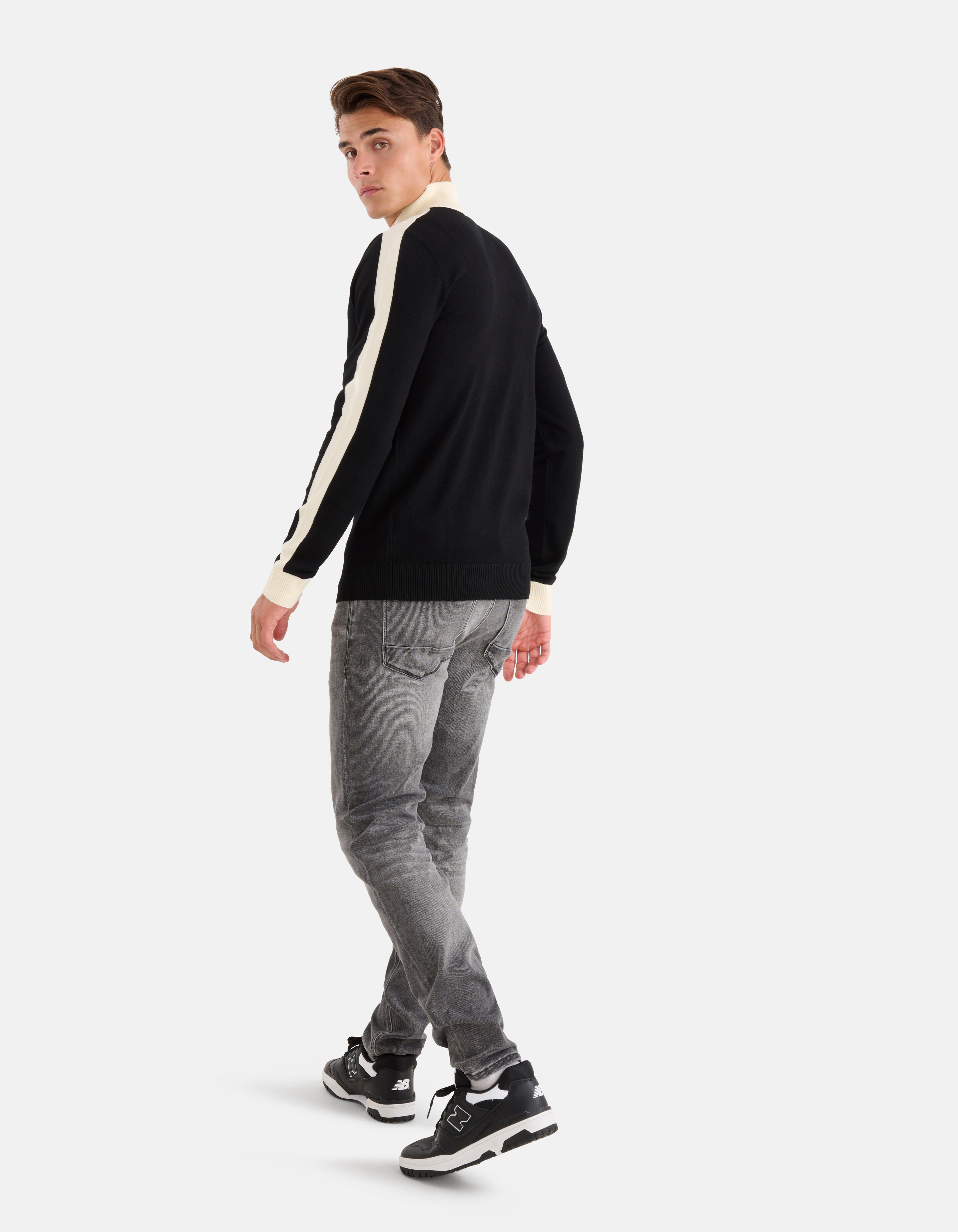 Weste mit Kontrast-Reißverschluss Schwarz SHOEBY MEN