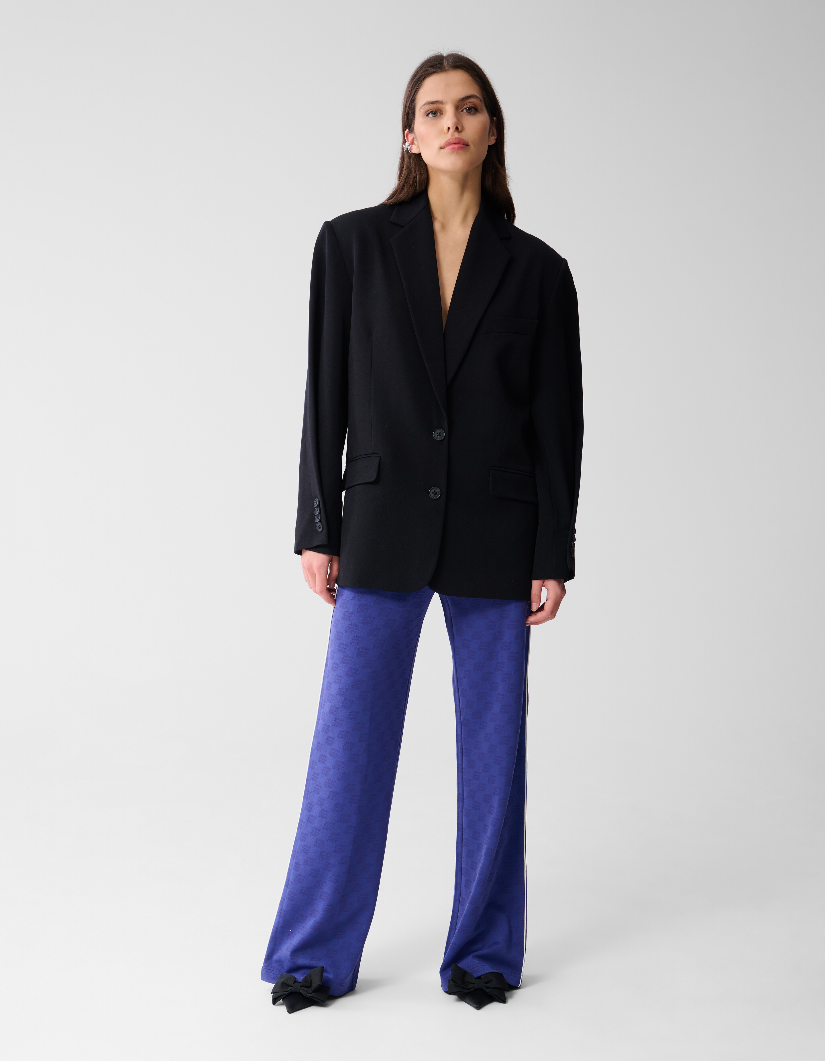 Sportliche Jacquard-Hose Paars By Monica SHOEBY WOMEN