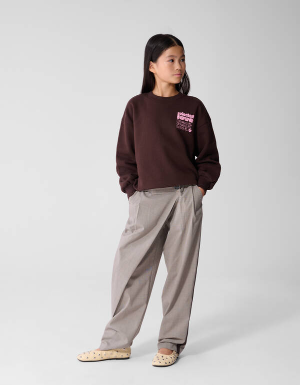 Baseball Artwork Sweatshirt Braun SHOEBY GIRLS