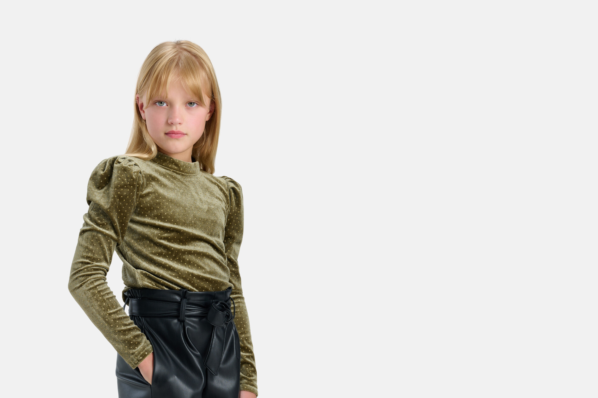 Dunkelgrünes Glitzer-Top SHOEBY GIRLS