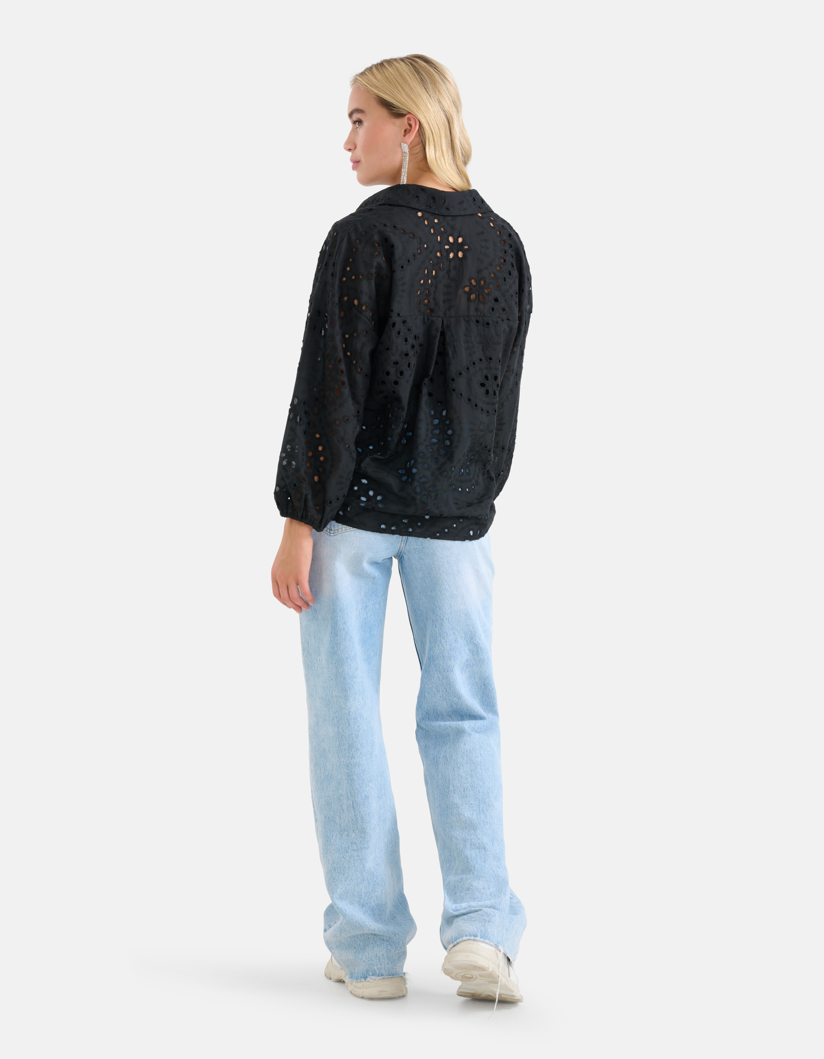 Broderie Blouse Zwart SHOEBY WOMEN