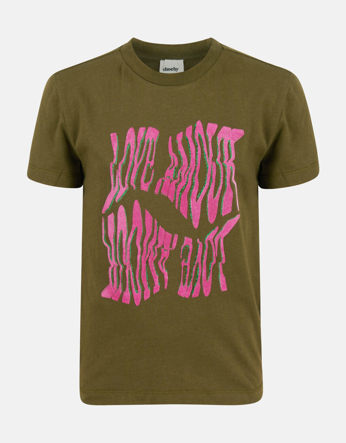 Bedrucktes T-shirt Dunkelgrün SHOEBY GIRLS