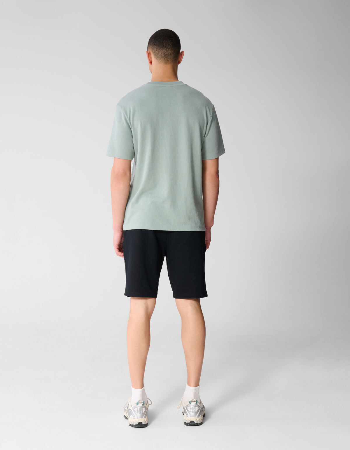 All Over Struktur T-Shirt Hellgr&uuml;n SHOEBY MEN