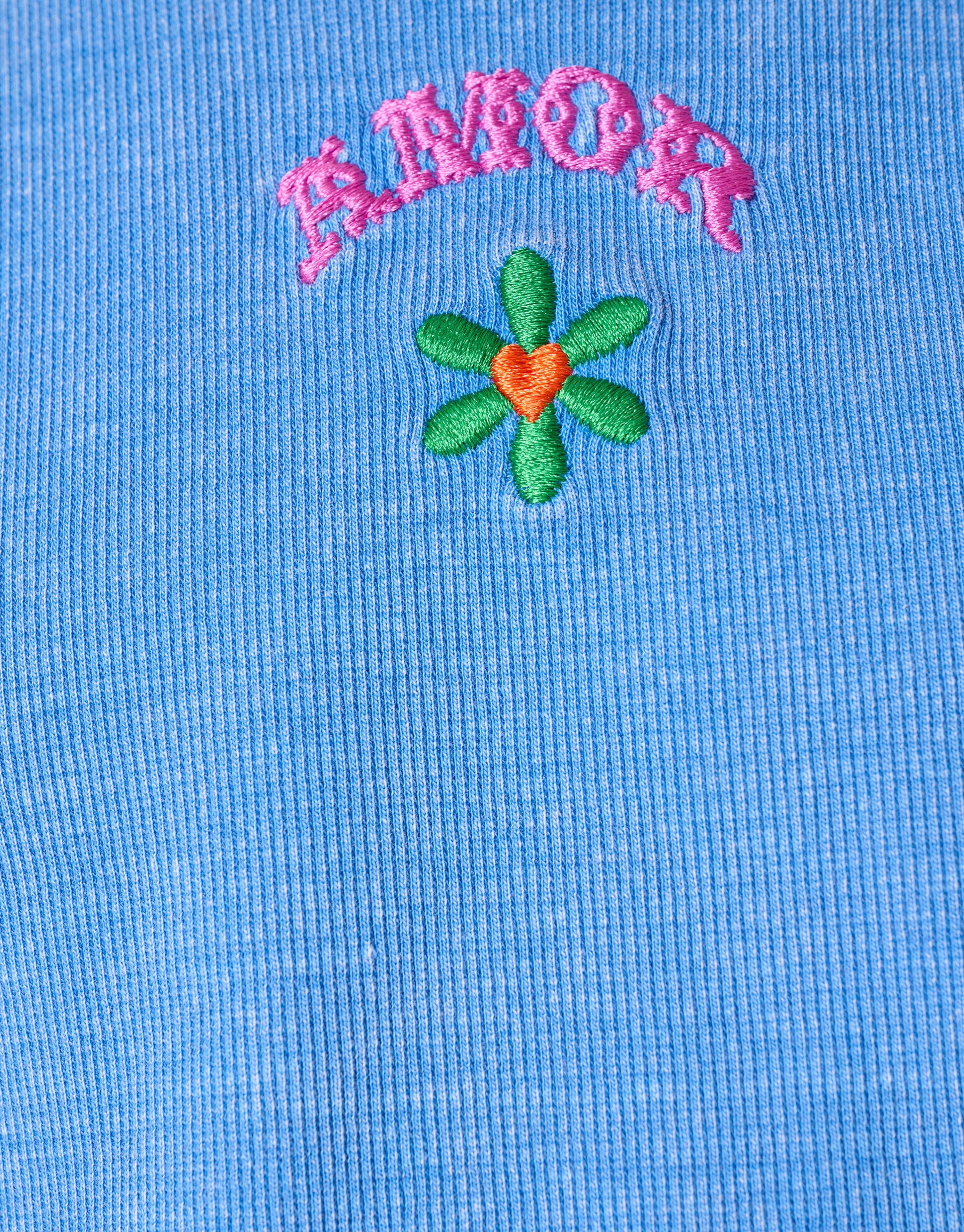 Besticktes Crop Top Blau SHOEBY GIRLS
