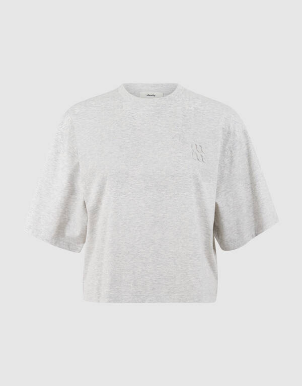 Oversized Logo T-Shirt Hellgrau Von Mieke SHOEBY WOMEN