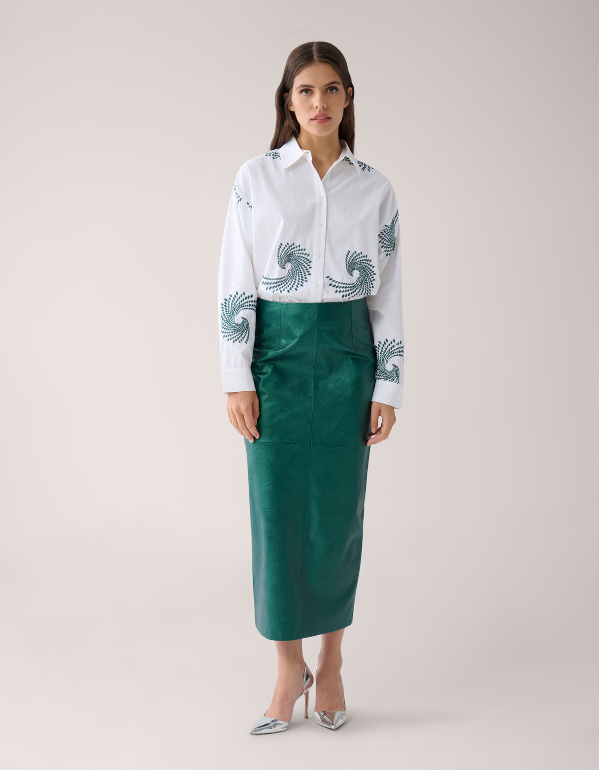 Metallischer Maxirock Grün By Mieke SHOEBY WOMEN