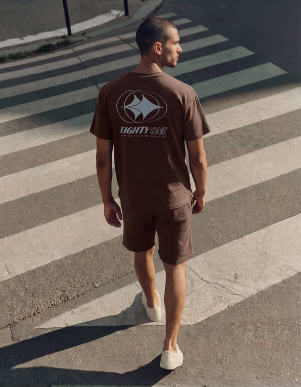 Eighty One Artwork T-Shirt Dunkelbraun SHOEBY MEN