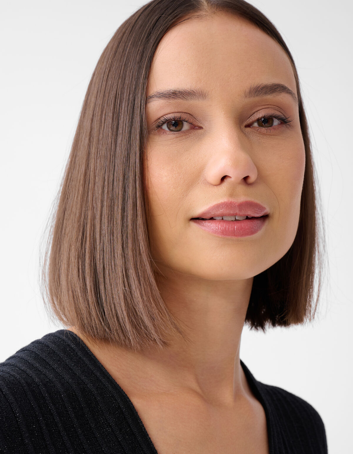 Pullover mit Glitzer-Revers Schwarz SHOEBY WOMEN