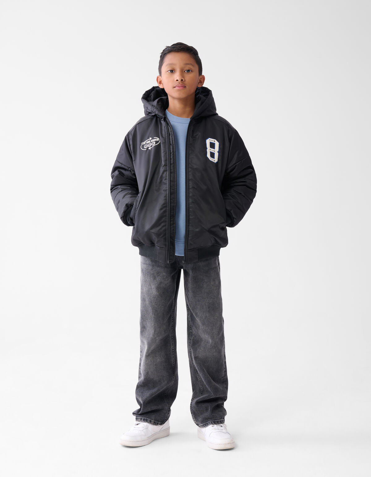 Varsity Jacke Schwarz SHOEBY BOYS