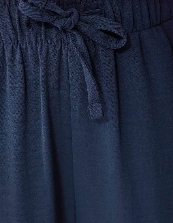 Piping Wide-Leg-Hose Dunkelblau SHOEBY GIRLS