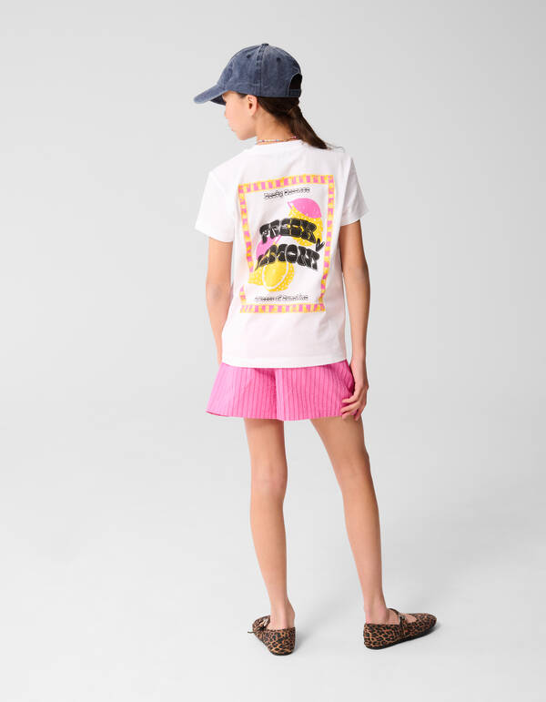 Exotisches Kunstwerk T-shirt Wit SHOEBY GIRLS