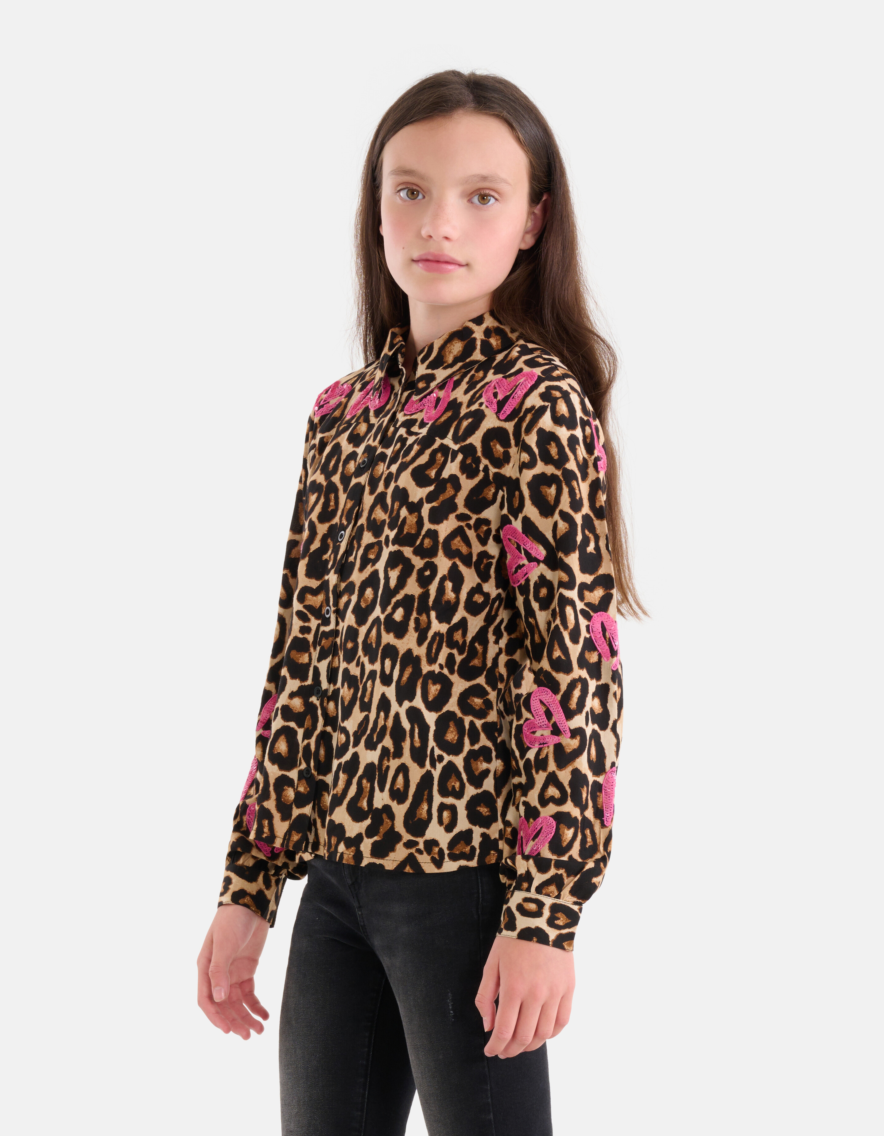 Bluse mit Leopardenmuster Braun SHOEBY GIRLS