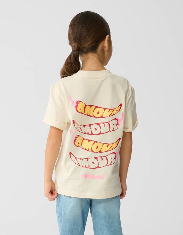 Pepper Artwork T-Shirt Off-White SHOEBY GIRLS