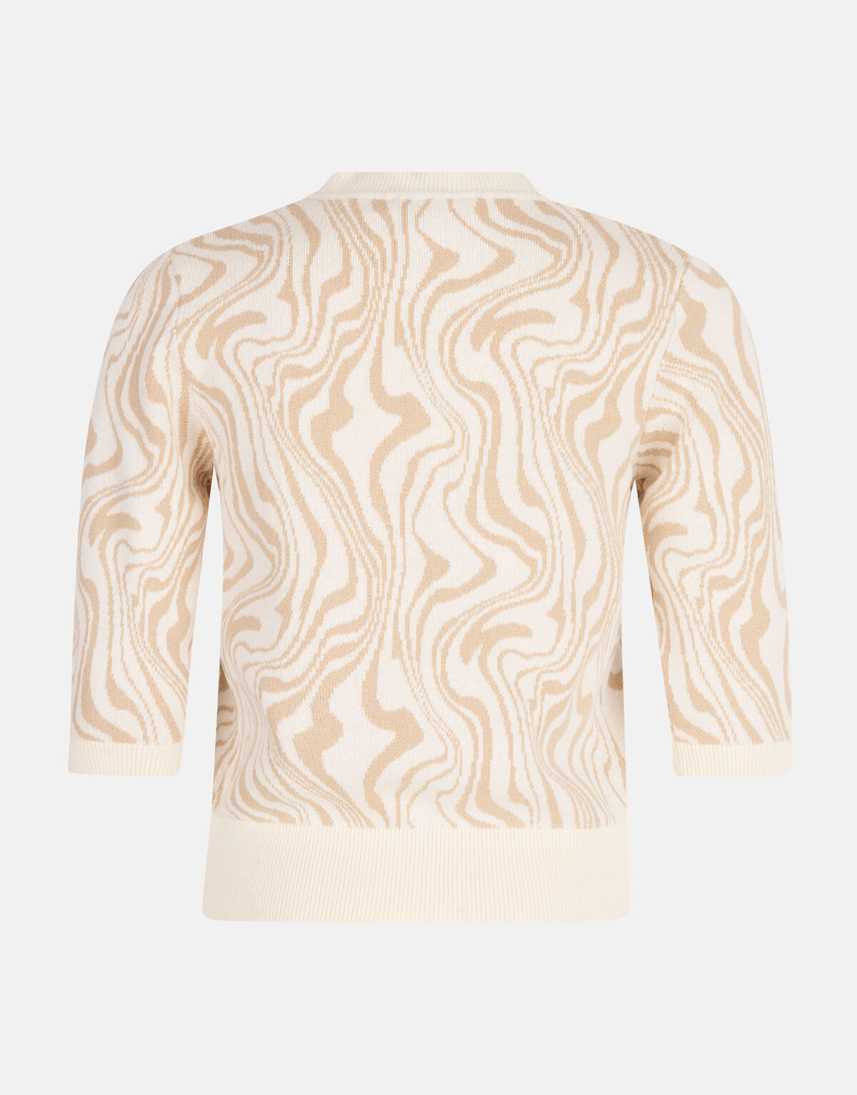 Jacquard-Swirl-Pullover Beige SHOEBY WOMEN