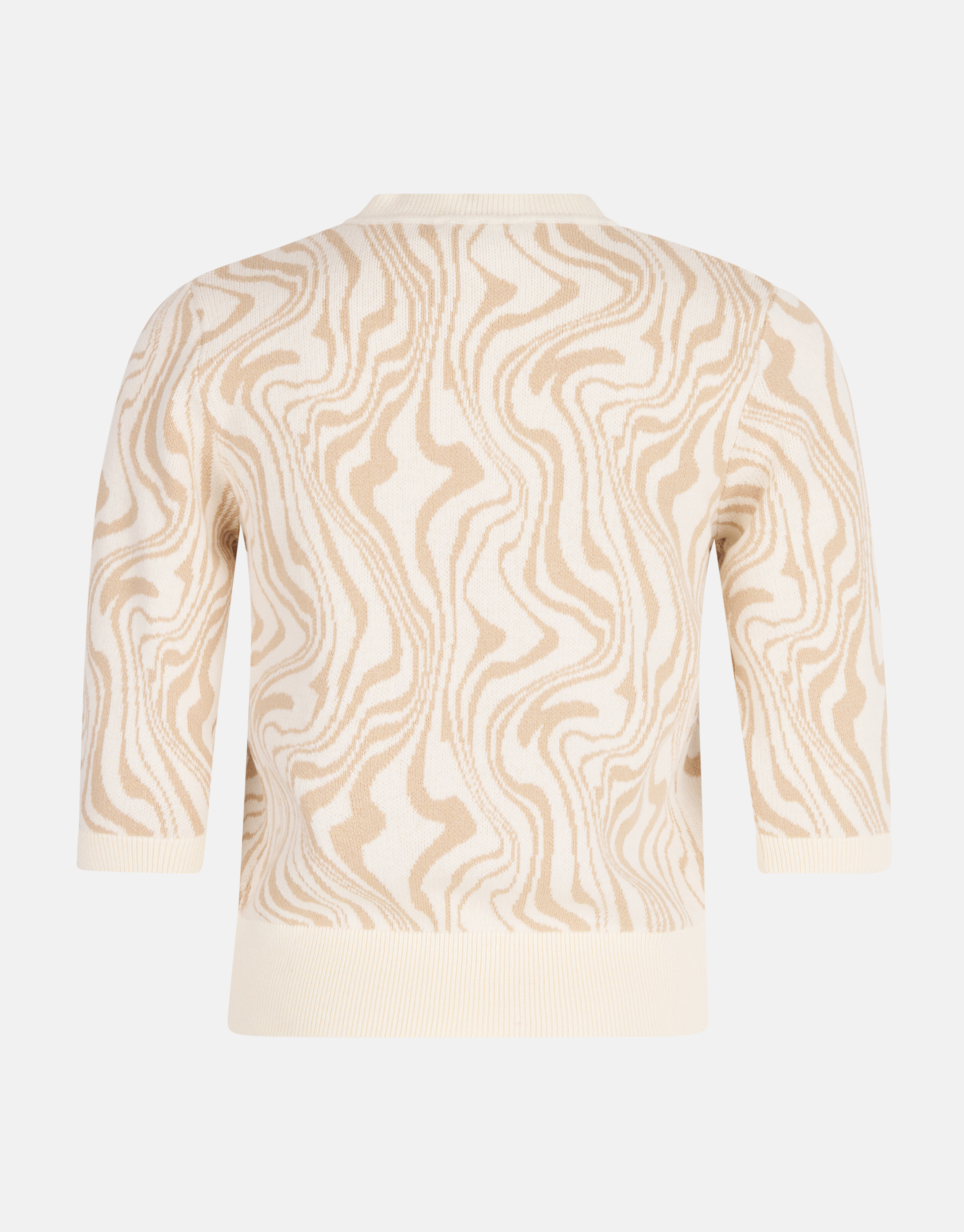 Jacquard-Swirl-Pullover Beige SHOEBY WOMEN