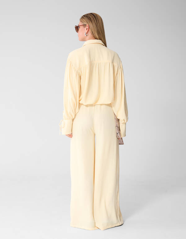 Twist Wide Leg Fit Hose Hellgelb SHOEBY WOMEN